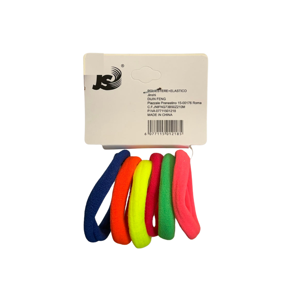 Elastici Capelli Colorati in Poliestere ed Elastico, Colori Fluo (6 pz) Ingrosso