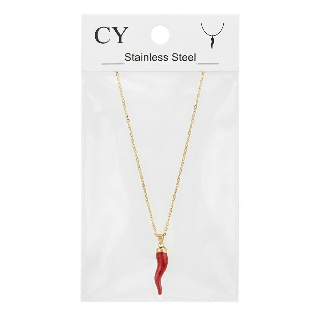 Collana con Ciondolo Cornetto Portafortuna