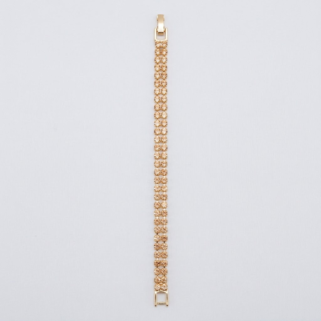 Bracciale Tennis a Doppia Fila con Strass