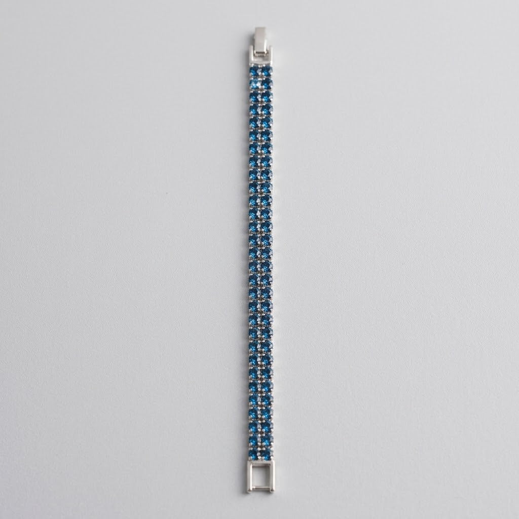 Bracciale Tennis a Doppia Fila con Strass