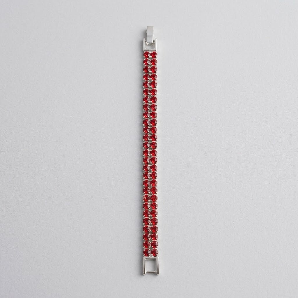 Bracciale Tennis a Doppia Fila con Strass