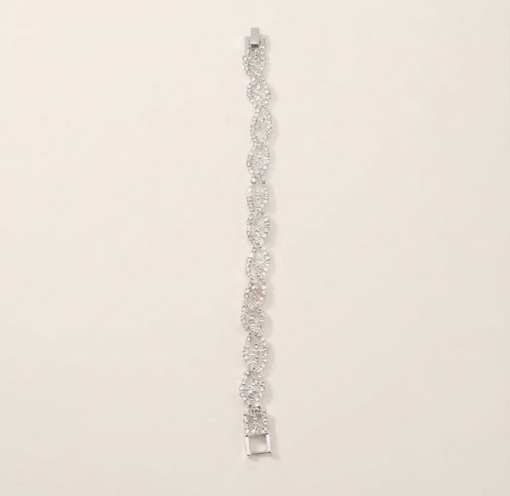 Bracciale Intrecciato in Strass