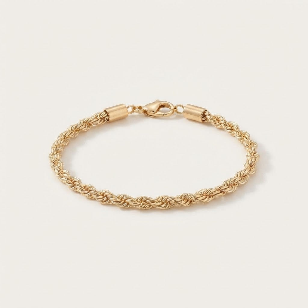 Bracciale a Catena Intrecciata in Acciaio Inossidabile