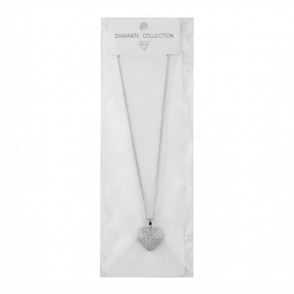 Collana con Ciondolo a Cuore in Strass