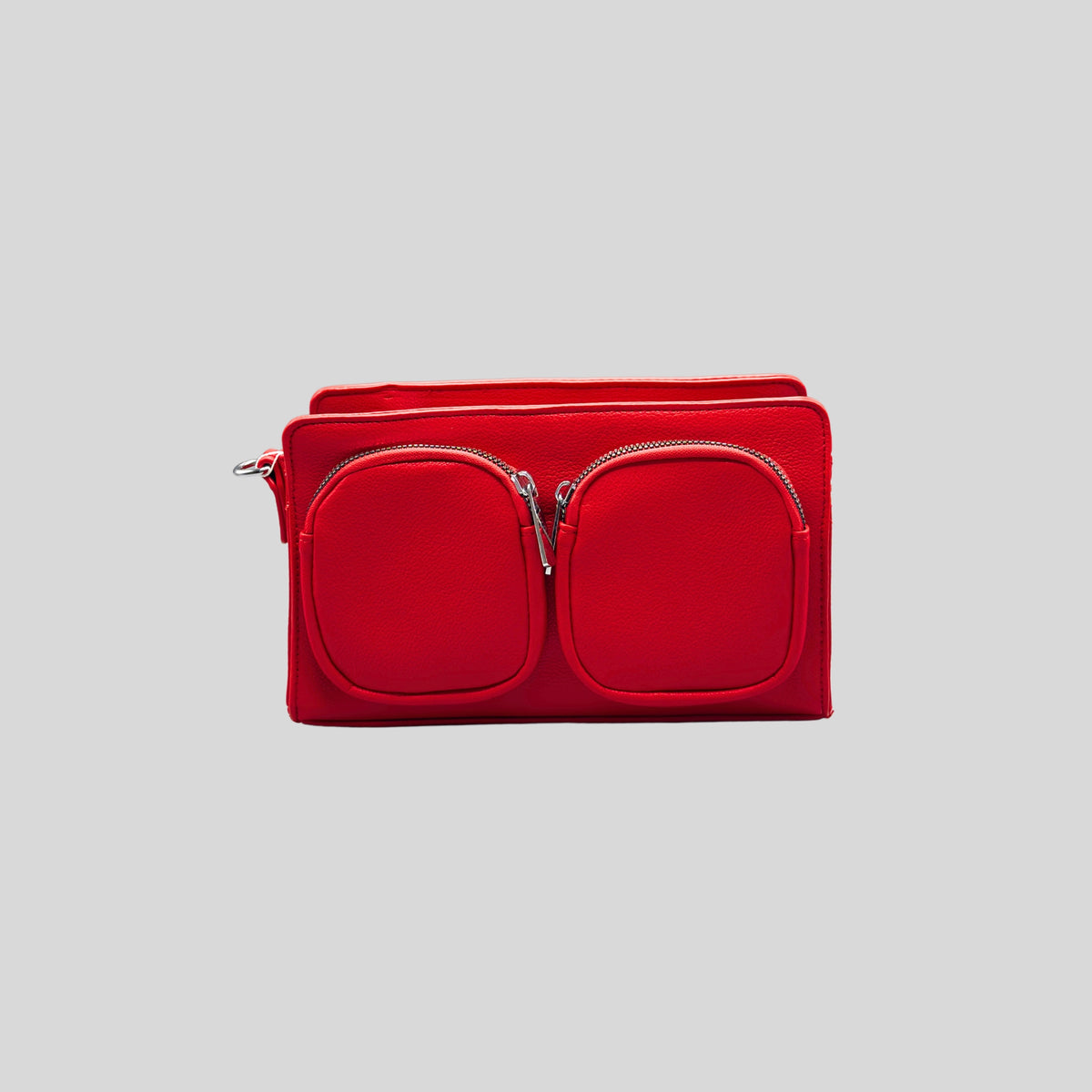 Borsa a Tracolla Donna Rossa con Doppia Tasca Frontale – Crossbody Bag Colore Vivace