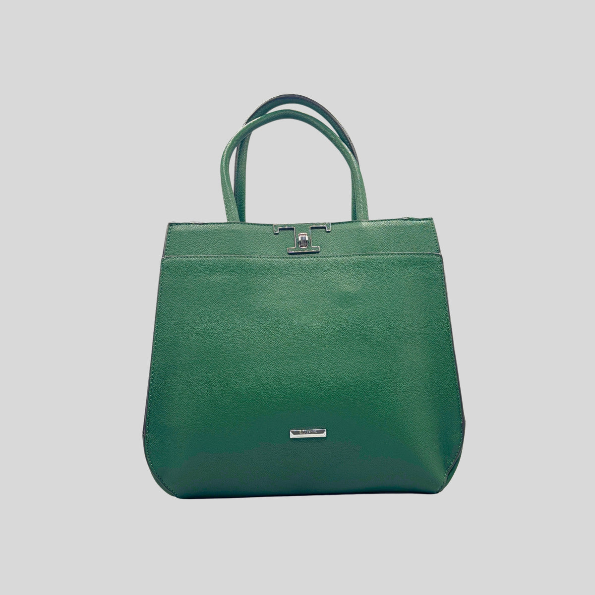 Borsa Verde SilviaRosa a Mano con Manico Rigido