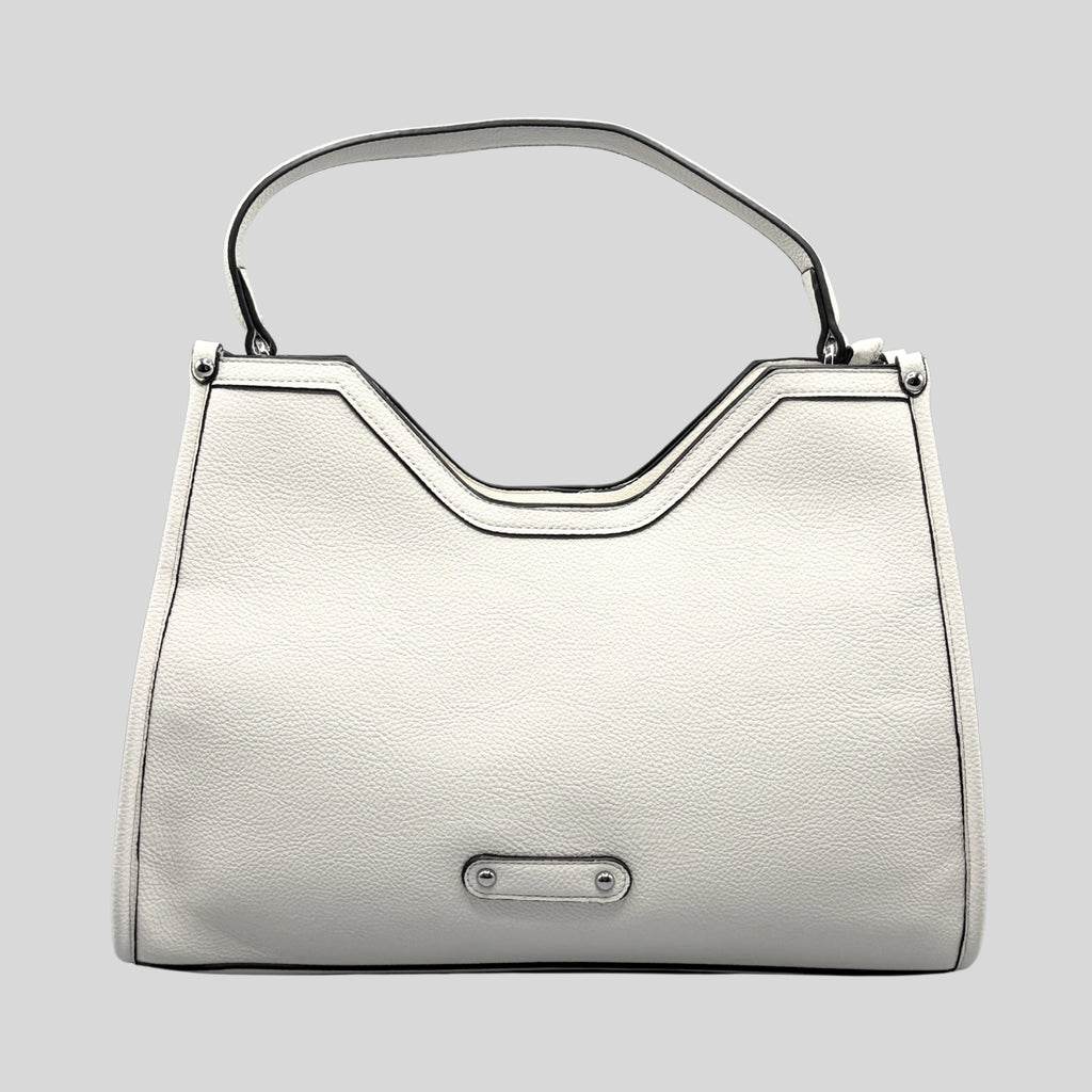 Borsa Donna Elegant Bianca in Pelle | Handbag con Manico