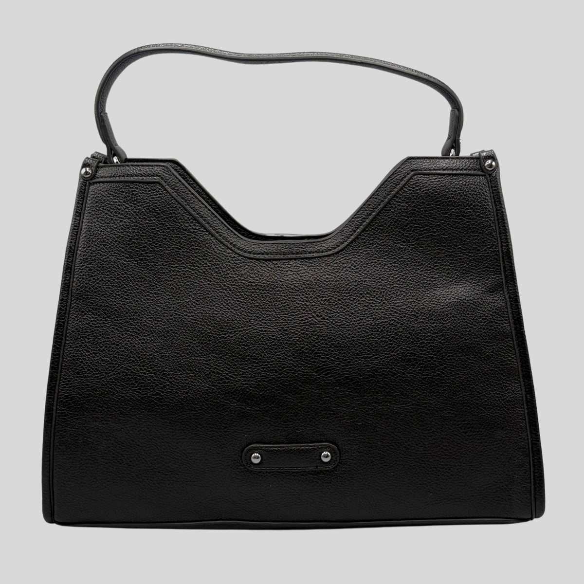 Borsa a Mano e Spalla Elegante con Manico Sagomato – Nero Classico