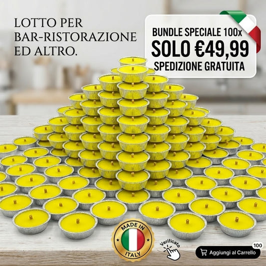 Kit Anti-Zanzare 100 Pezzi | Candele alla citronella