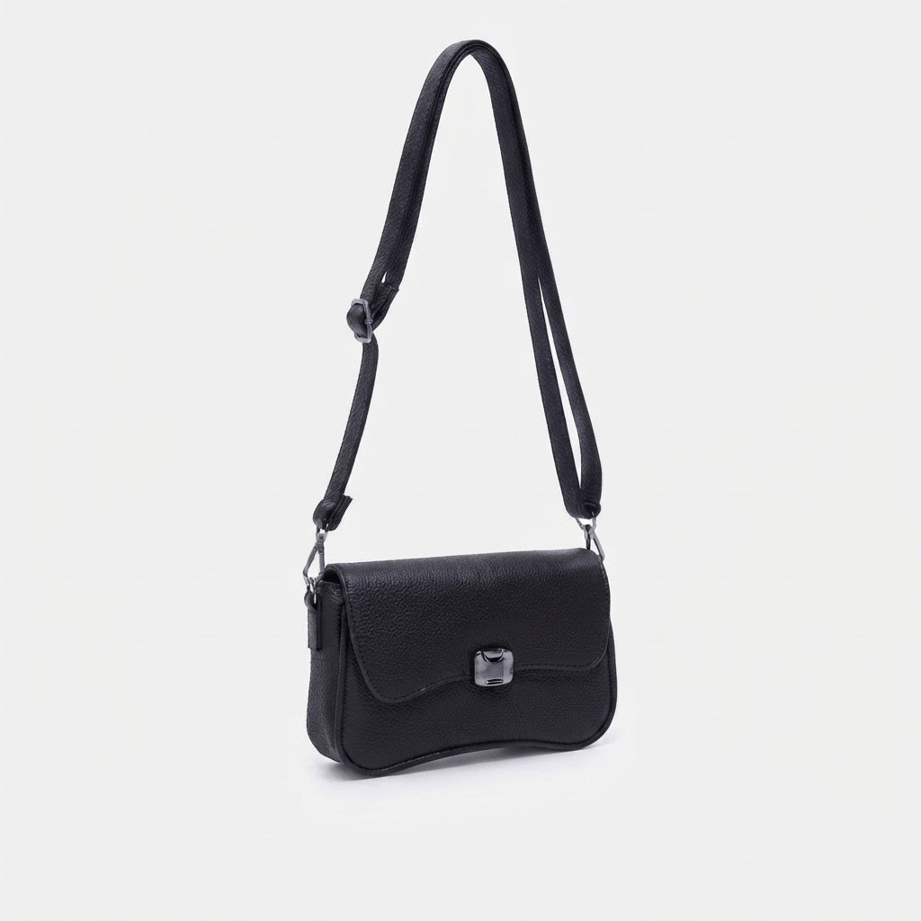 Borsa a Tracolla in Ecopelle con Fibbia Metallica Charro