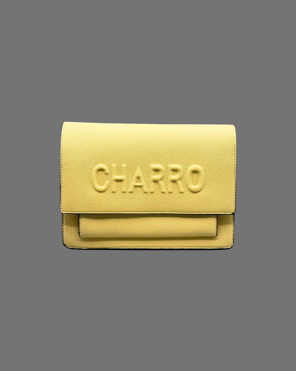 Borsa a Tracolla Charro in Pelle Martellata – Giallo Pastello