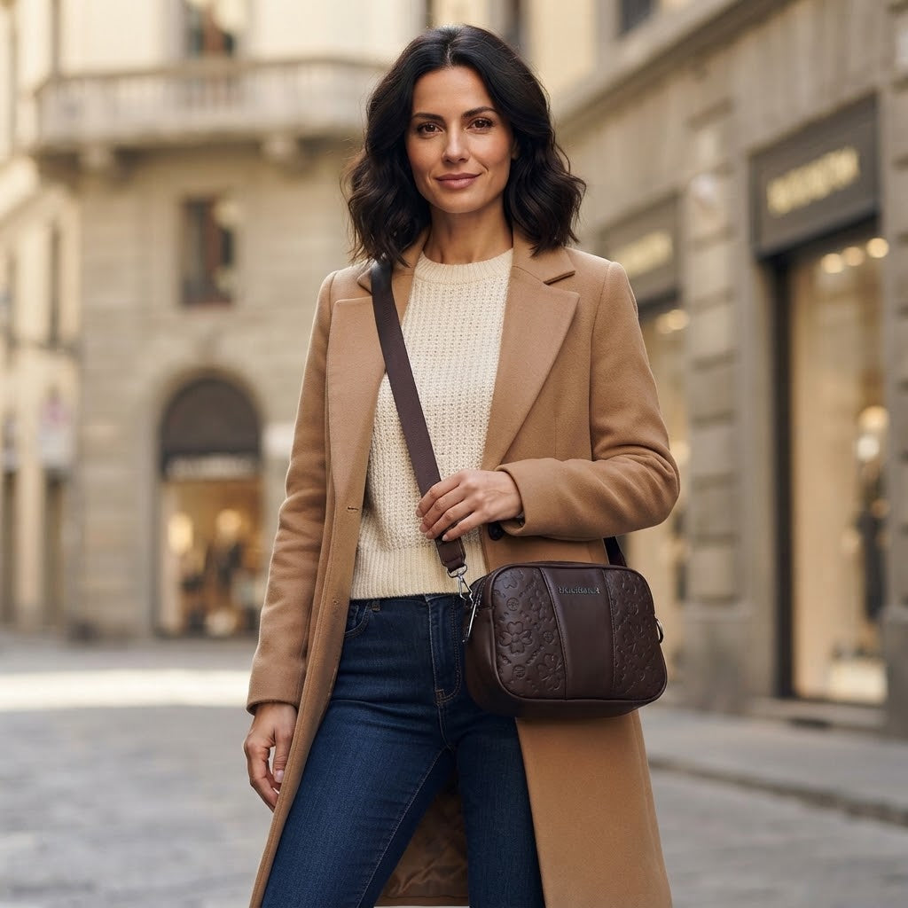 Baci & Abbracci – Camera Bag con Monogramma Floreale