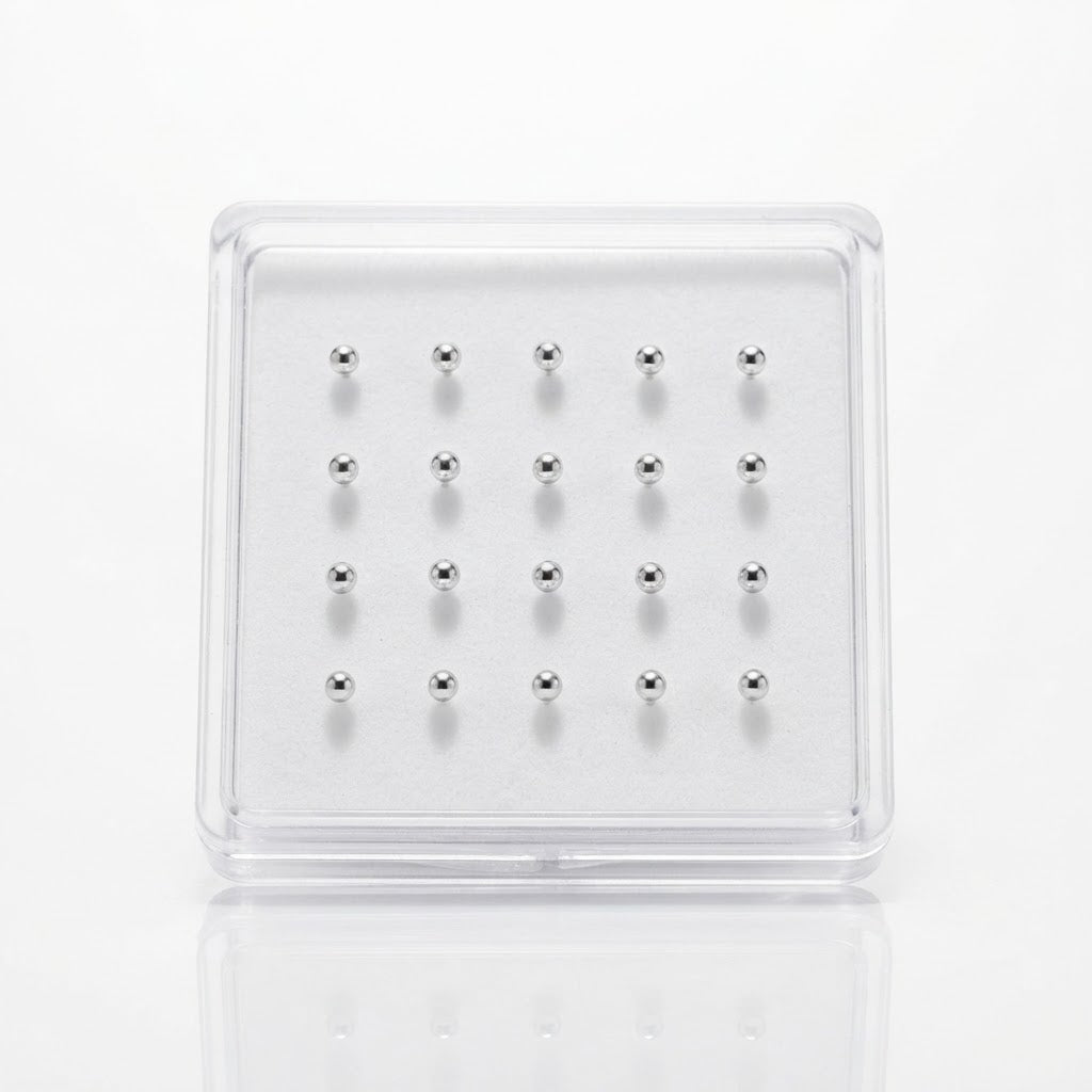 Set 20 Piercing per Naso con Sfera Liscia