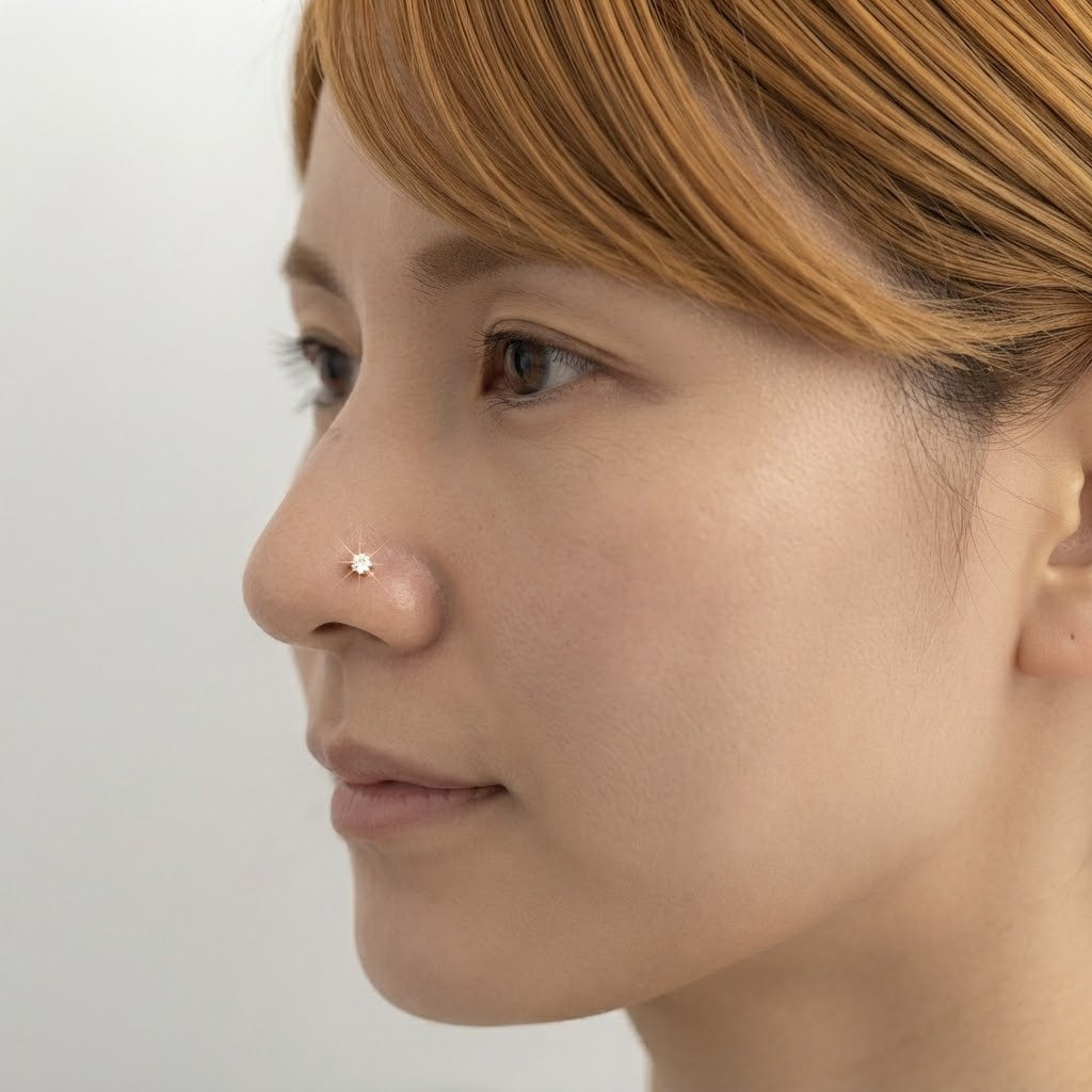 Set 20 Piercing per Naso con Strass a Zirconi