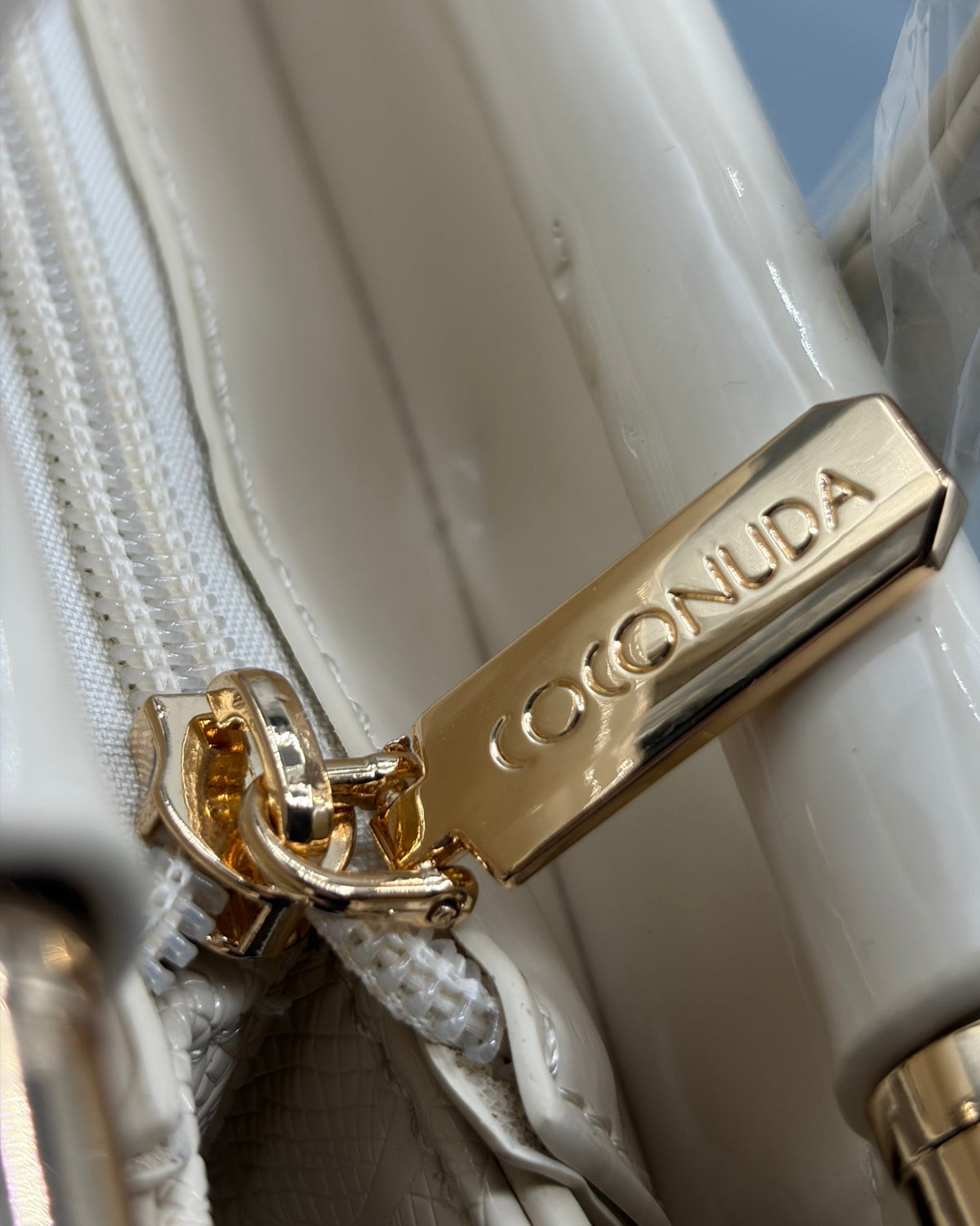 Borsa a mano Coconuda beige | Mini bag monogramma donna - Donna Italiana