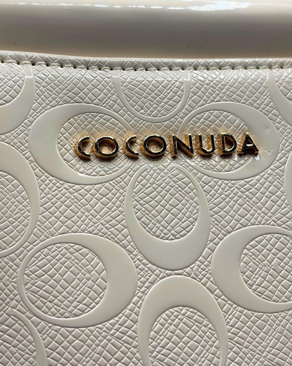 Borsa a mano Coconuda beige | Mini bag monogramma donna - Donna Italiana