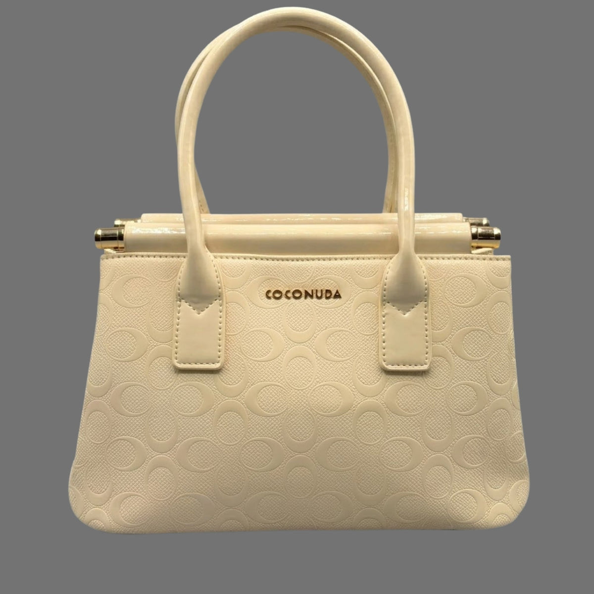 Borsa a mano Coconuda beige | Mini bag monogramma donna - Donna Italiana