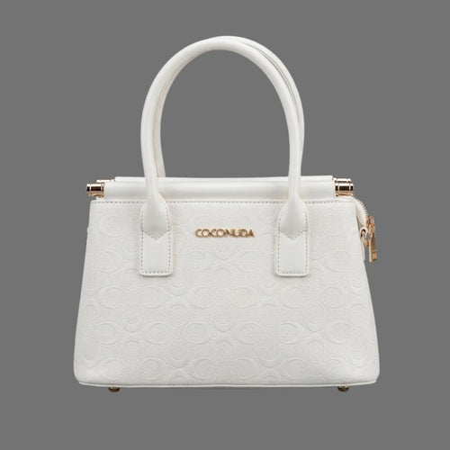 Borsa a mano Coconuda bianca | Mini bag embossed donna