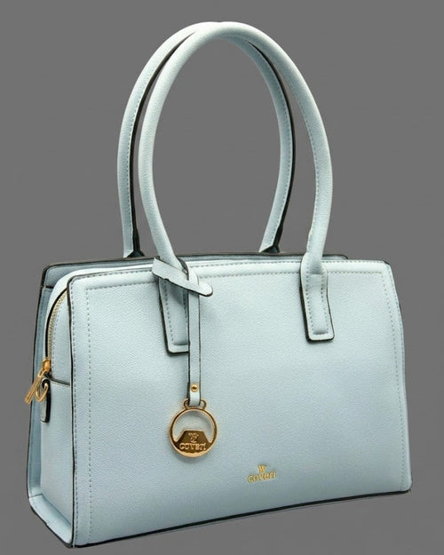 Borsa a mano Coveri azzurra | Satchel saffiano donna - Donna Italiana