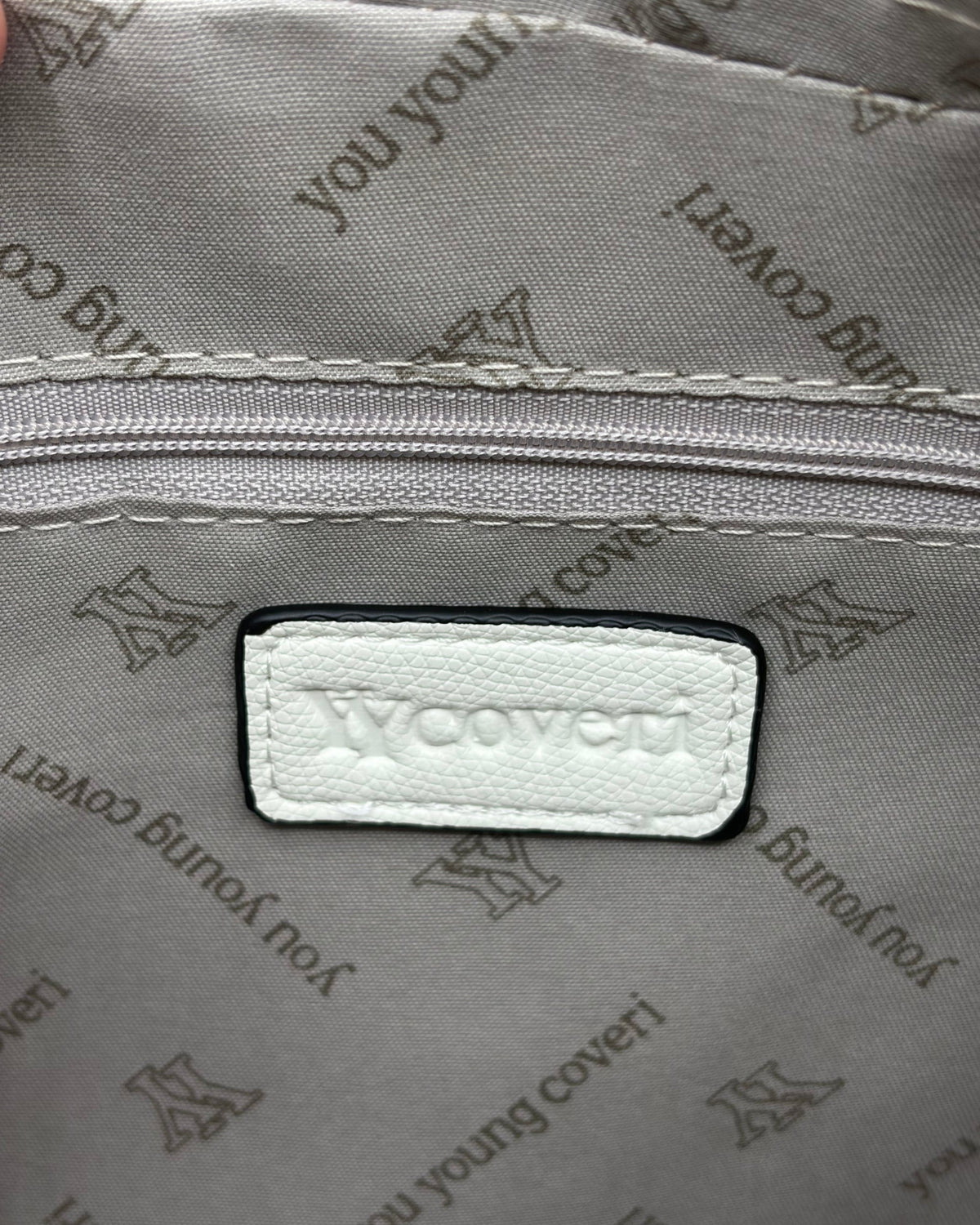 Borsa a mano Coveri bianca | Satchel saffiano donna - Donna Italiana