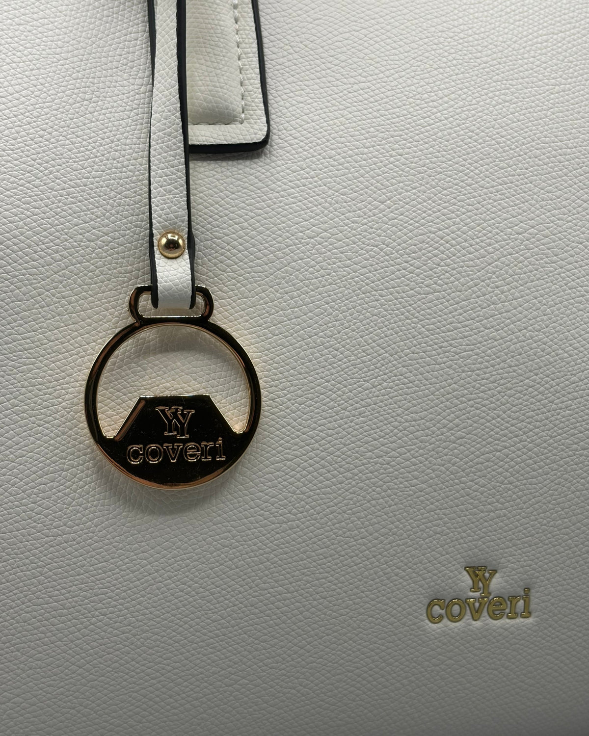 Borsa a mano Coveri bianca | Satchel saffiano donna - Donna Italiana