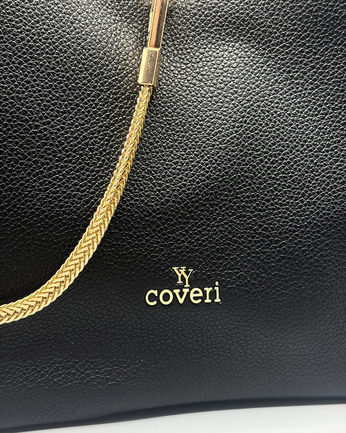 Borsa a mano Coveri nera con catena | Bucket bag donna - Donna Italiana