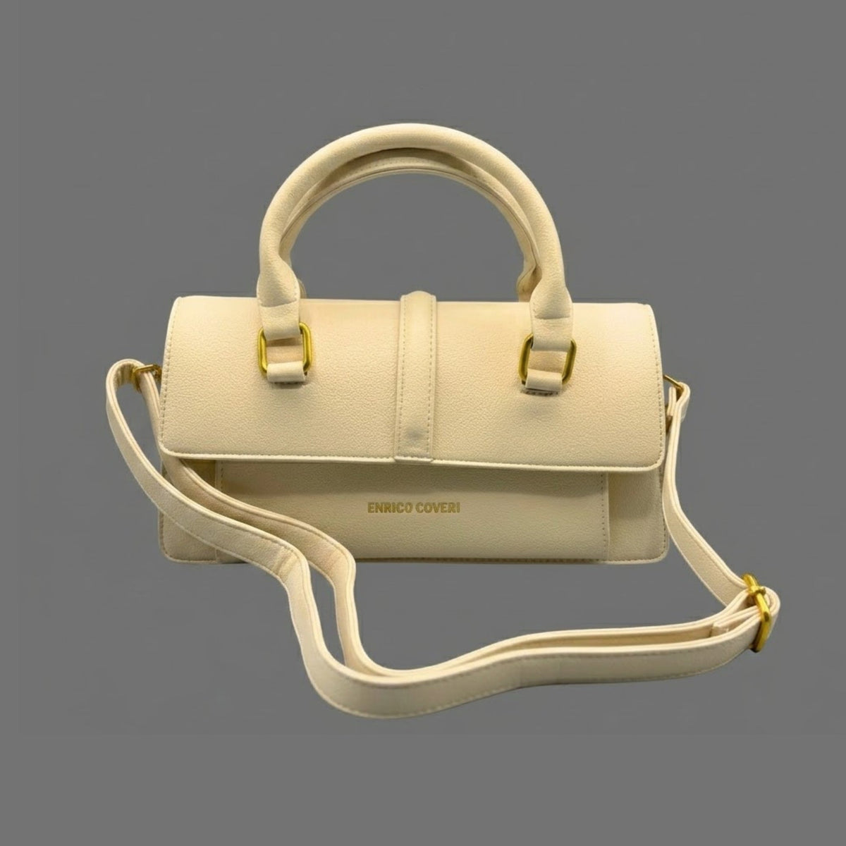 Borsa a Mano e Tracolla Enrico Coveri in Similpelle Beige - Donna Italiana