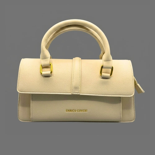 Borsa a Mano e Tracolla Enrico Coveri in Similpelle Beige - Donna Italiana