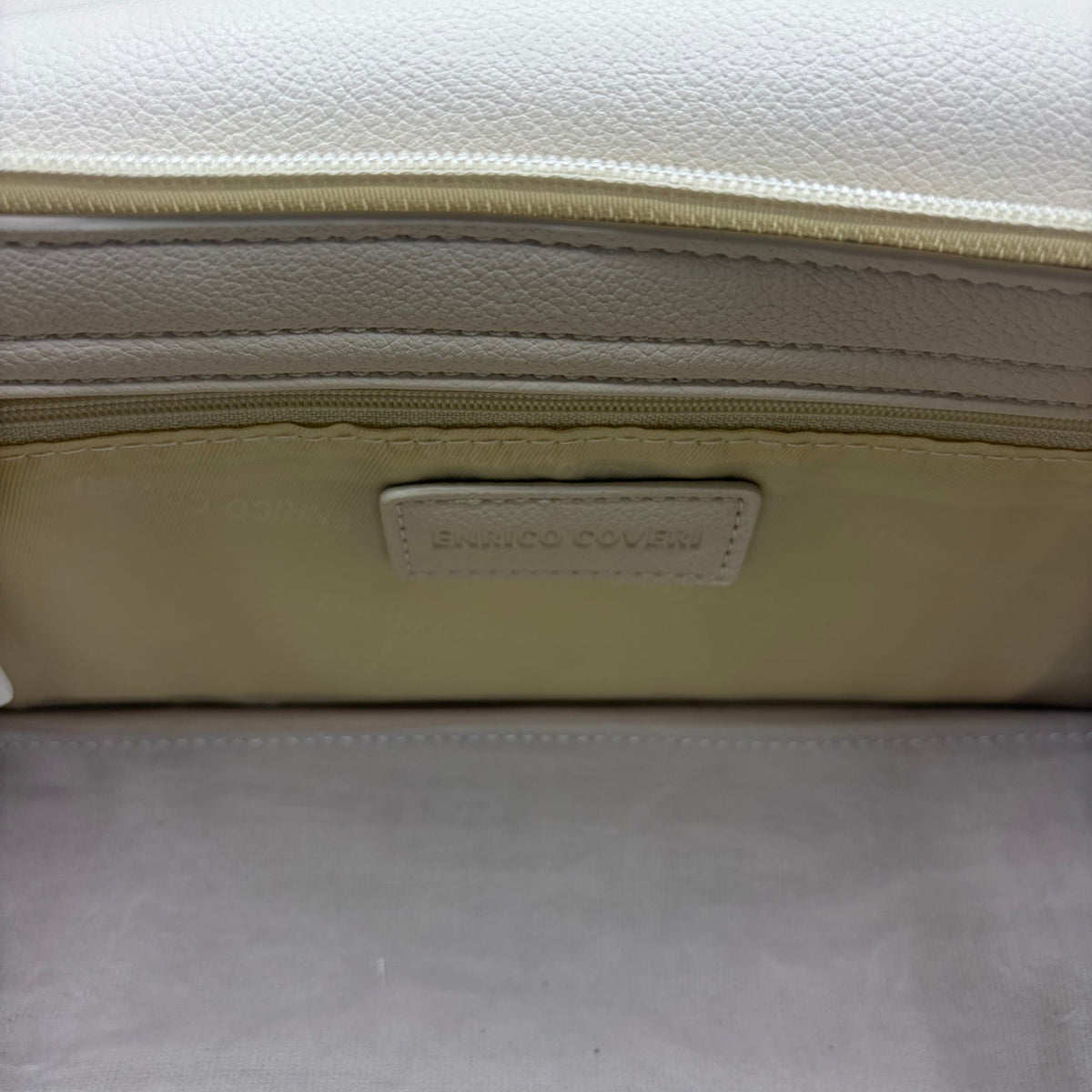 Borsa a Mano e Tracolla Enrico Coveri in Similpelle Beige - Donna Italiana