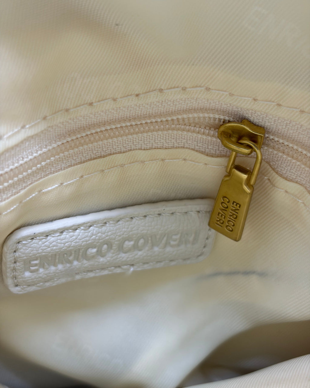 Borsa a Secchiello Intrecciata Enrico Coveri con Coulisse – Beige - Donna Italiana