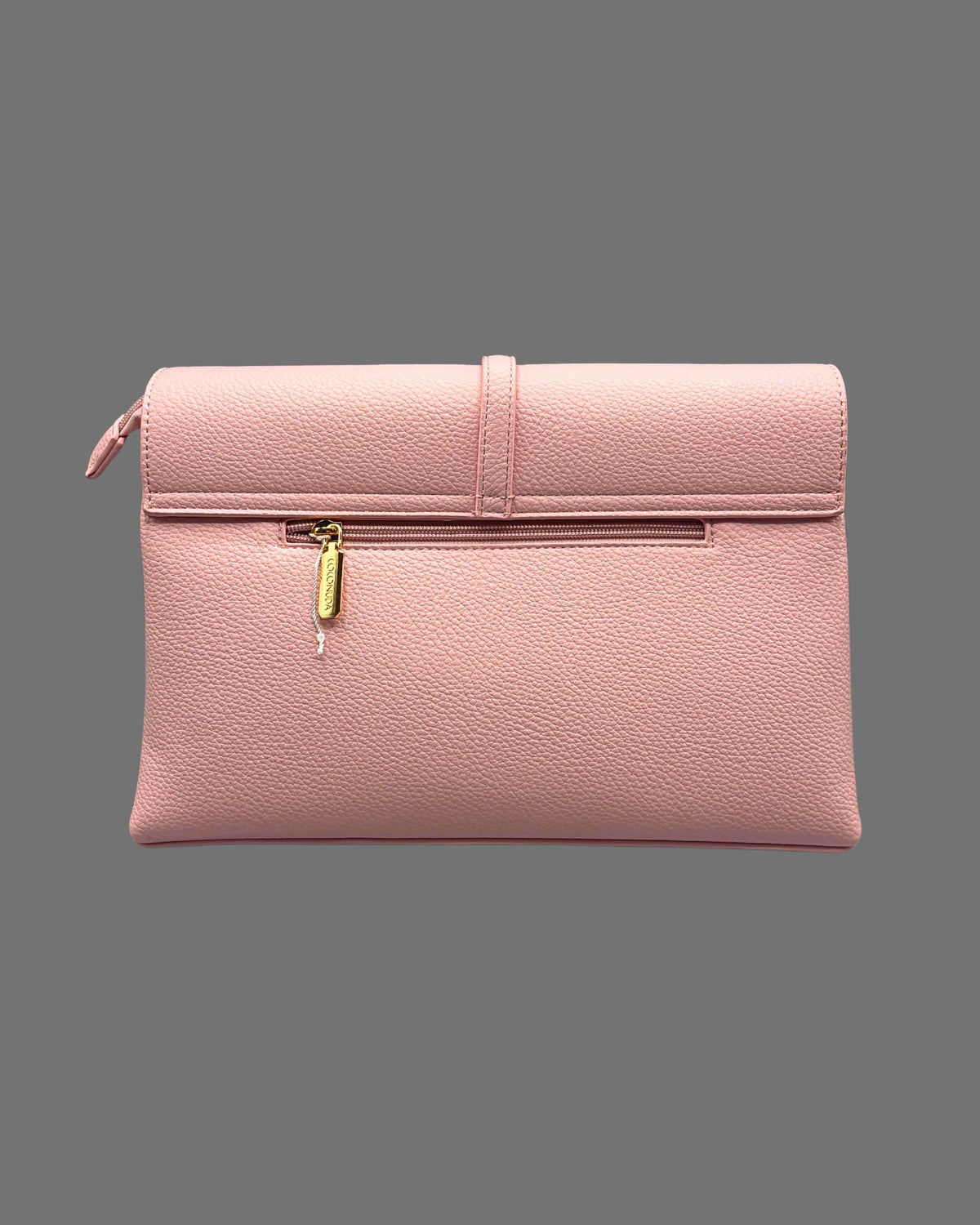 Borsa a Tracolla Coconuda Rosa Confetto con Patta e Chiusura a Passante - Donna Italiana