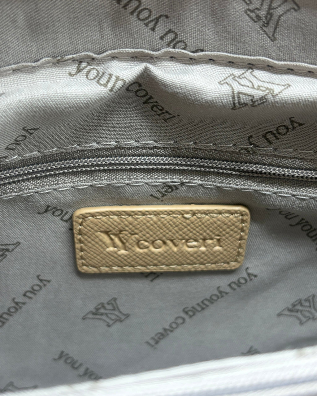 Borsa Coveri beige saffiano con mini bag | Tracolla donna - Donna Italiana