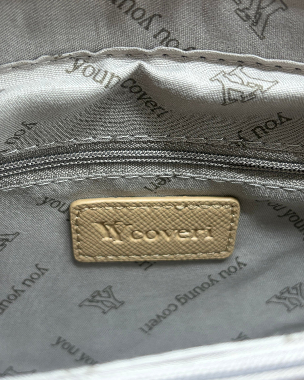 Borsa Coveri beige saffiano con mini bag | Tracolla donna - Donna Italiana