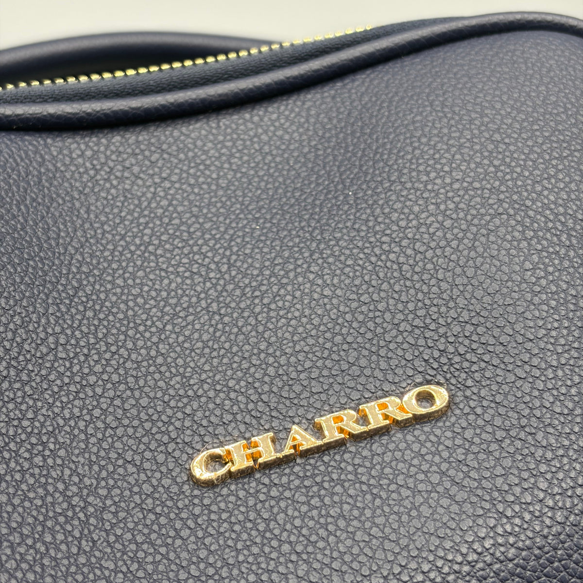 Borsa Blu Navy Charro a Tracolla con Manico Superiore