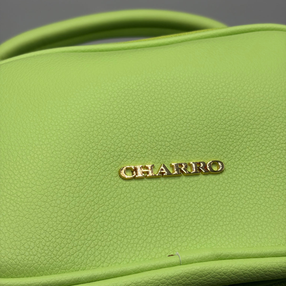 Borsa a Tracolla Verde Lime Charro con Tasca Frontale