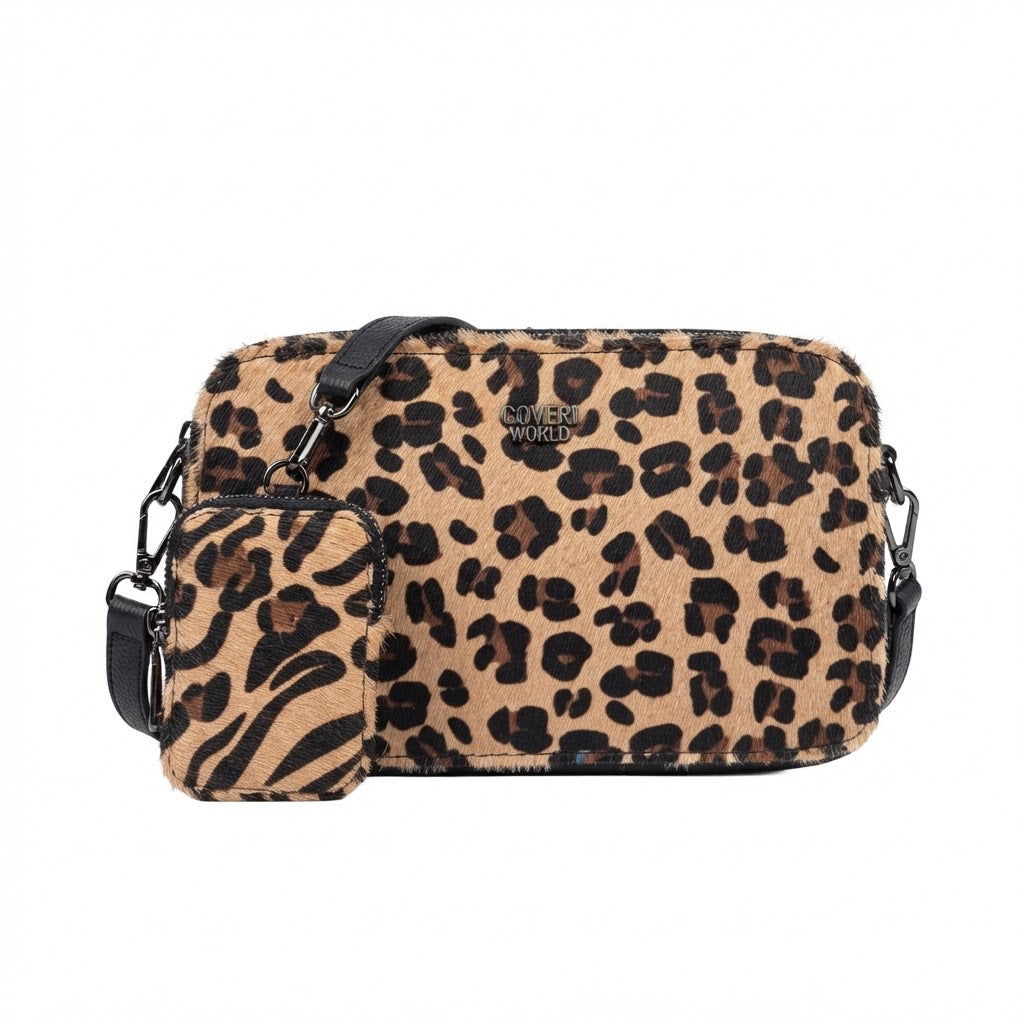 Borsa a Tracolla Animalier con Mini Pochette - Coveri World