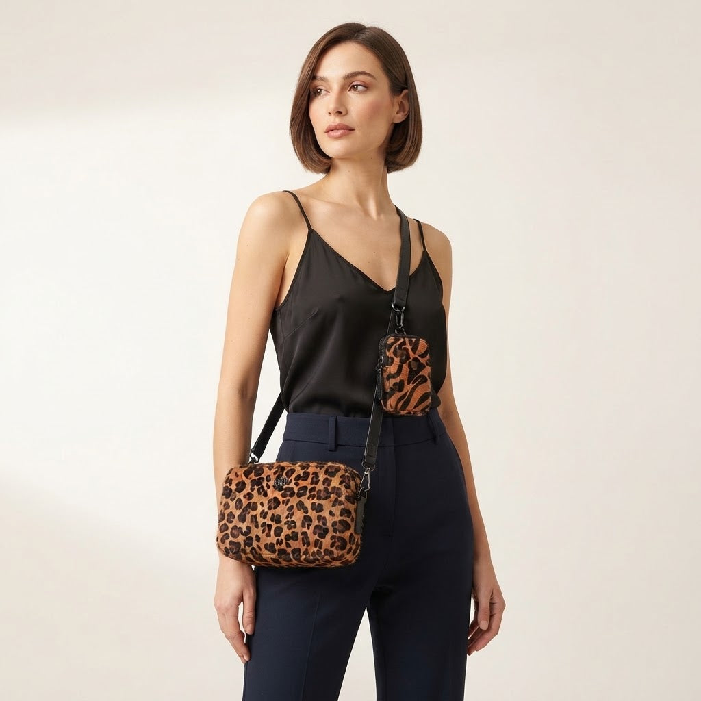 Borsa a Tracolla Animalier con Mini Pochette - Coveri World