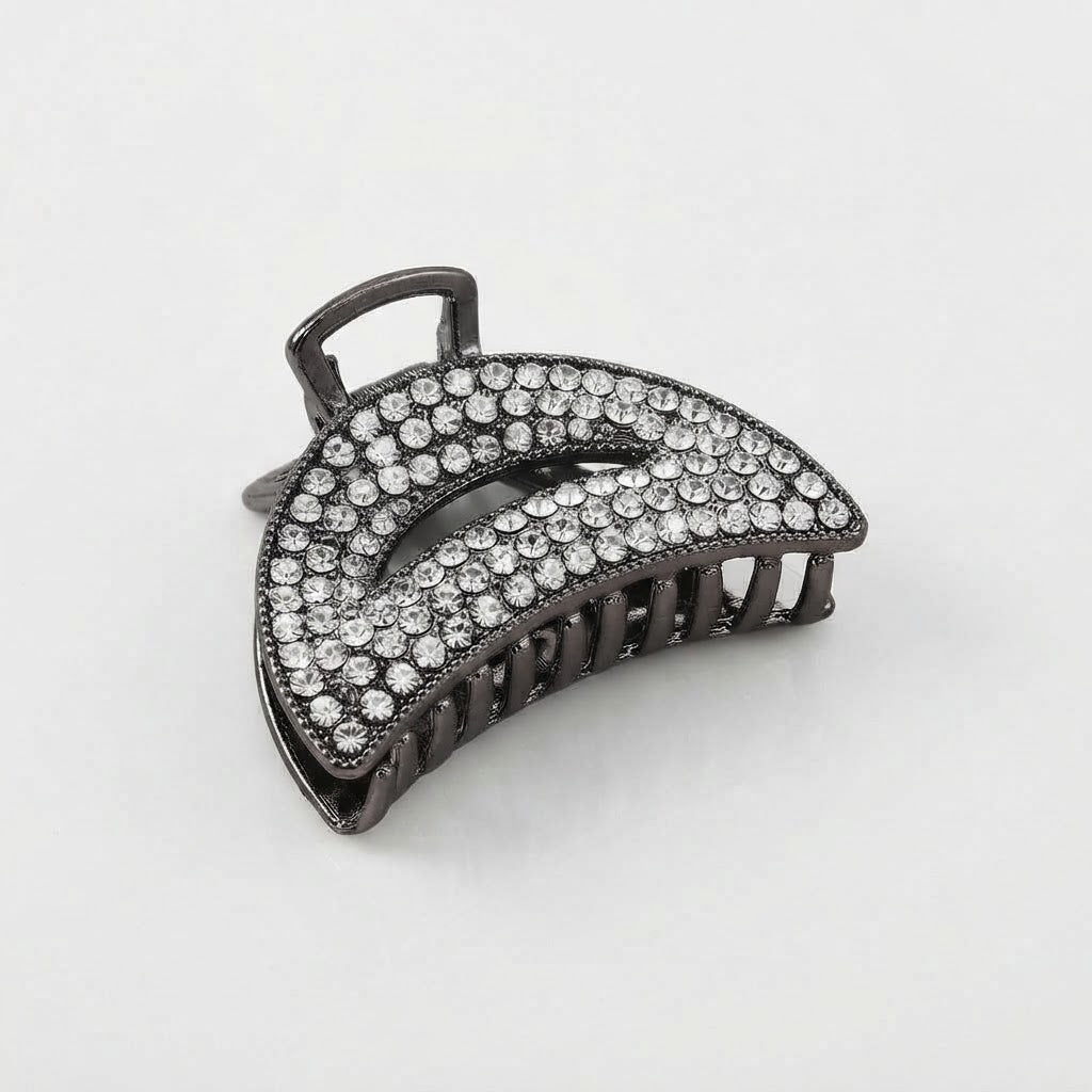 Clip Fermaglio per Capelli a Mezzaluna con Strass – Ingrosso Bigiotteria